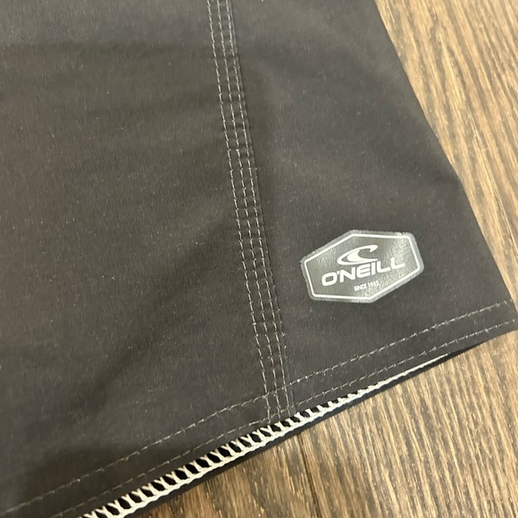 O’Neill Black and Green Patterned Swim Shorts - Picture 3 of 5